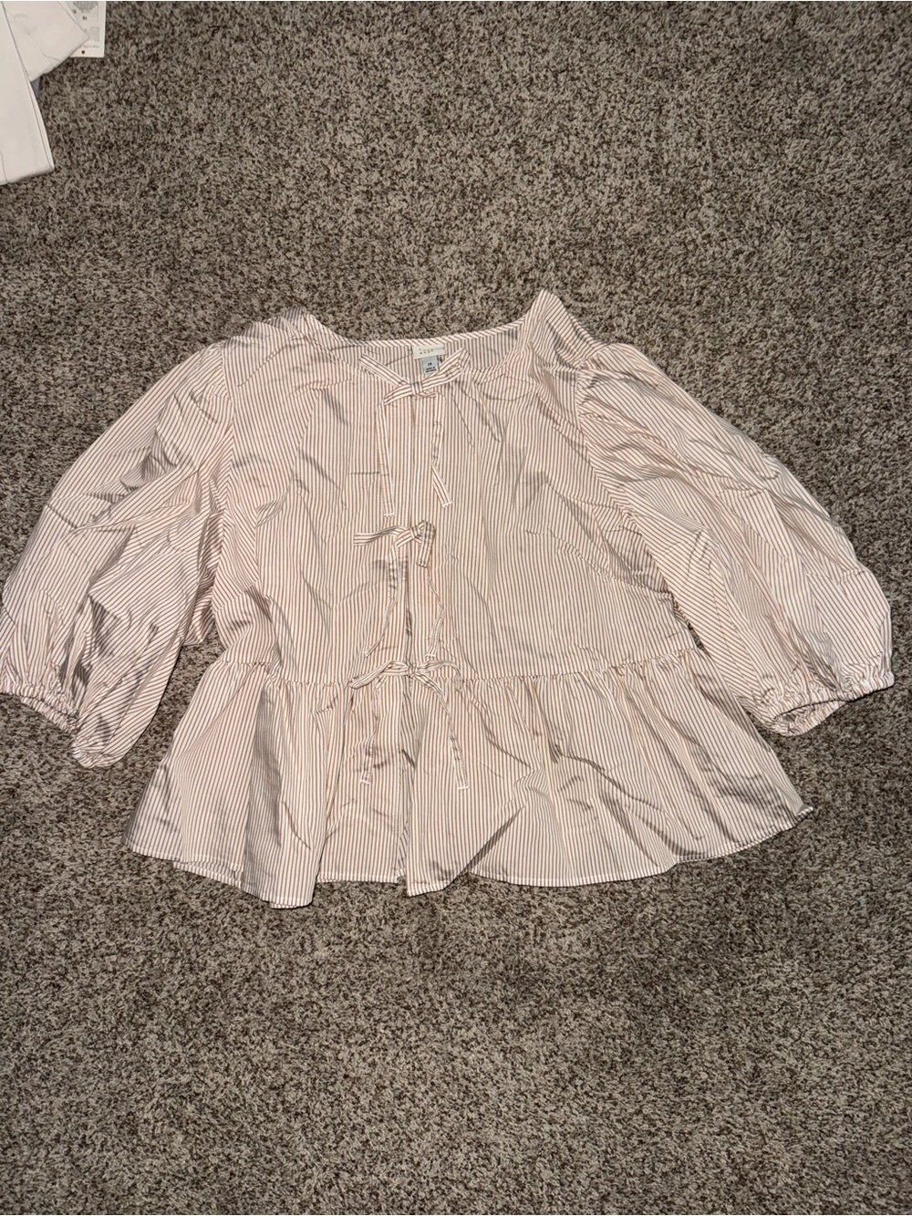 Women’s Ballon Long sleeve tie front blouse